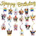 Dog Themed Birthday Party Decorations, Dog Face Hanging Swirls Banner by Unknown