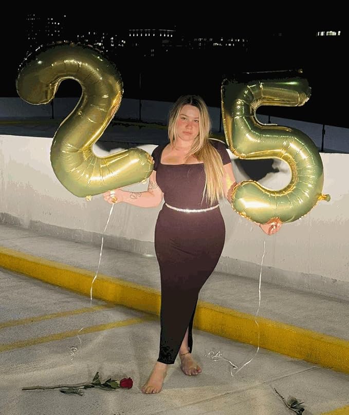 30 Balloon - Champagne Gold Birthday Number Balloons, 40 Inch Decorations | - Image 7