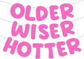 Fulmoon Set of 3 Pre Strung Older Wiser Hotter Glitter Banner Funny Birthday by Fulmoon