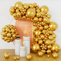 134Pcs Metallic Gold Balloons Different Sizes 5 10 12 18 Inch Chrome Gold Latex by KUULBELAballoons