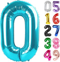 Light Blue Number 0 Balloon 40 Inch, 0th Birthday Decorations Men Women | Foil by IWERP
