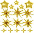 Gold Star Balloons, 22/18/10 Inch Foil Balloons, Four-Pointed Balloon by Sowide