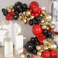 MEBAY Black Gold Red Balloons Garland Arch Kit, Wedding Backdrop, Baby Shower by MEBAY