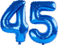 40 Inch Number 45 Balloons for 45th Birthday Party Decorations, 0-100 Dark Blue by FOBELEC