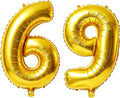 40 Inch Number 69 Balloons for 69th Birthday Party Decorations, 0-100 Gold by FOBELEC