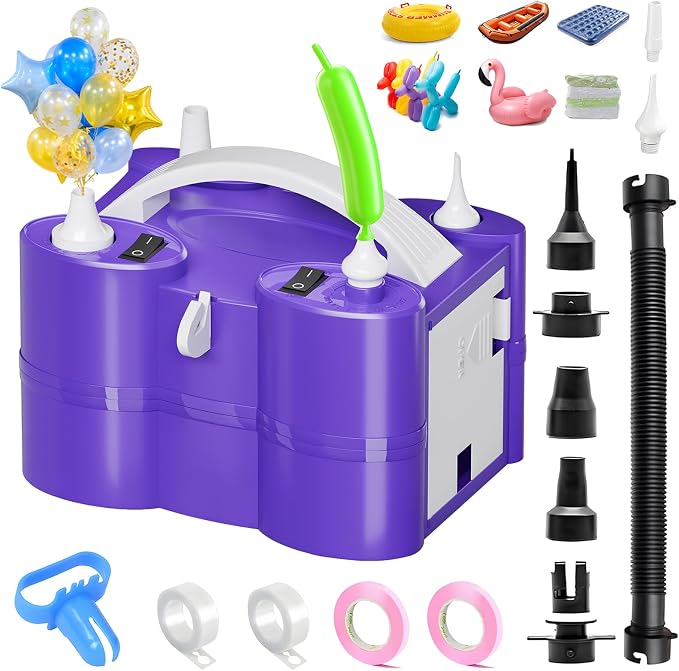 FLSEPAMB Electric Balloon Pump, 3-in-1 Portable Electric Air Balloon Blower by FLSEPAMB
