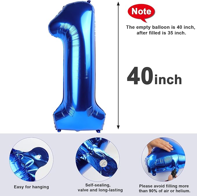 23 Balloon Numbers 40Inch for 23 32 Birthday Decorations, Dark Blue | 40In - Image 8