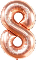 KatchOn Rose Gold 8 Balloon Number 40 Inch, Number 8 Balloon | 8th Birthday by KatchOn