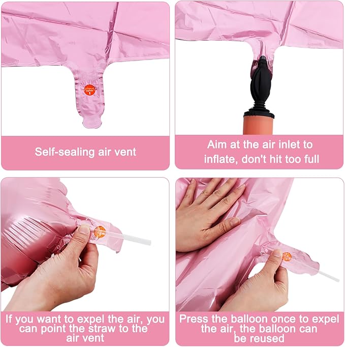 TONIFUL 40 Inch Large Pink Letter N Balloons Giant Foil Mylar Alphabet Balloon - Image 3