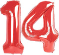 14 Balloon - Red Birthday Number Balloons, 40 Inch Decorations Men Women | Red by ALPHADELTAPI
