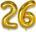 AULE 40 Inch Gold 26 Balloon Number Foil 0-9 Birthday Big Numbers | Birthday by AULE