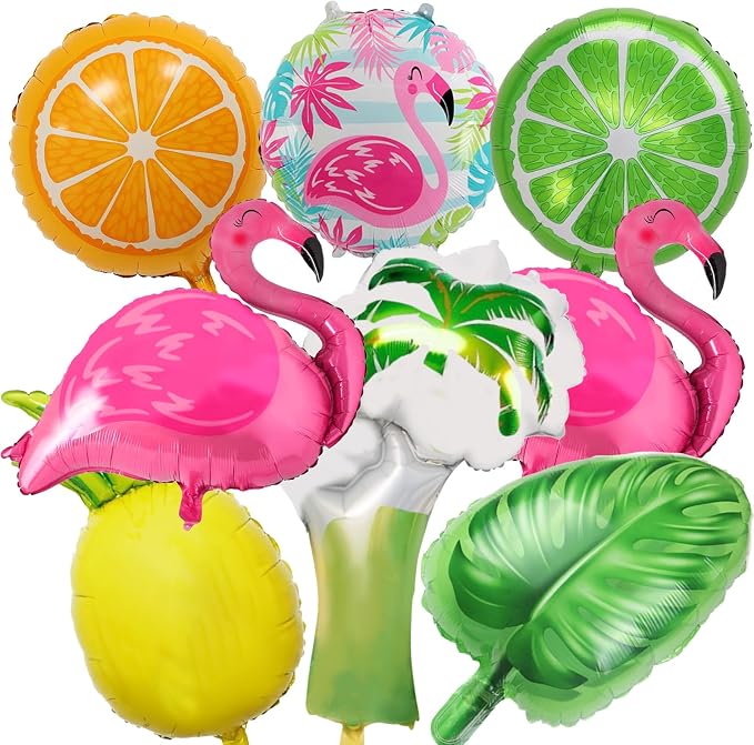 Tropical Balloon Hawaiian Balloons Party Decorations Flamingo Pineapple Coconut by Jobkoo