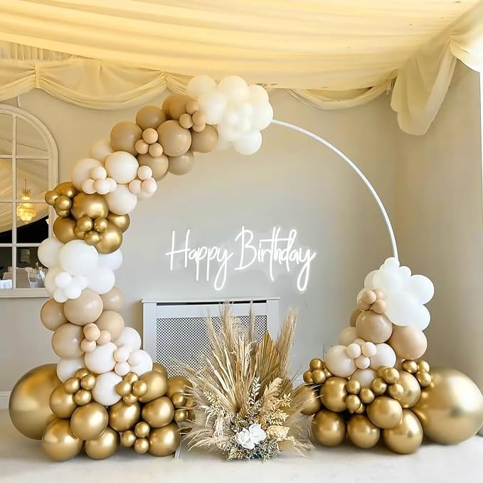 BAUANOOY 100pcs Metallic Gold Balloons 12 inch, Chrome Gold Balloons - Image 4