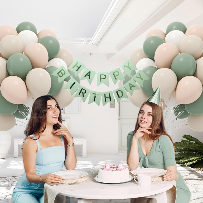 60pcs 12inch Sage Green Balloons - Image 5
