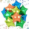 Blue Green Orange Star Balloons, 18 Inches Dinosour Balloon by FEYG