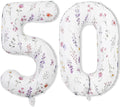 Wildflower Number 50 Balloons for Flower Theme 50th Birthday Party Decor | 40'' by Froova
