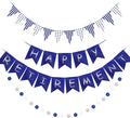 Happy Retirement Banner Assembled GAGAKU Blue and Silver Retirement Party by GAGAKU