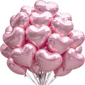 30 Pcs 18 Inch Pink Heart Foil Mylar Helium Balloons by Makeyourpartypop