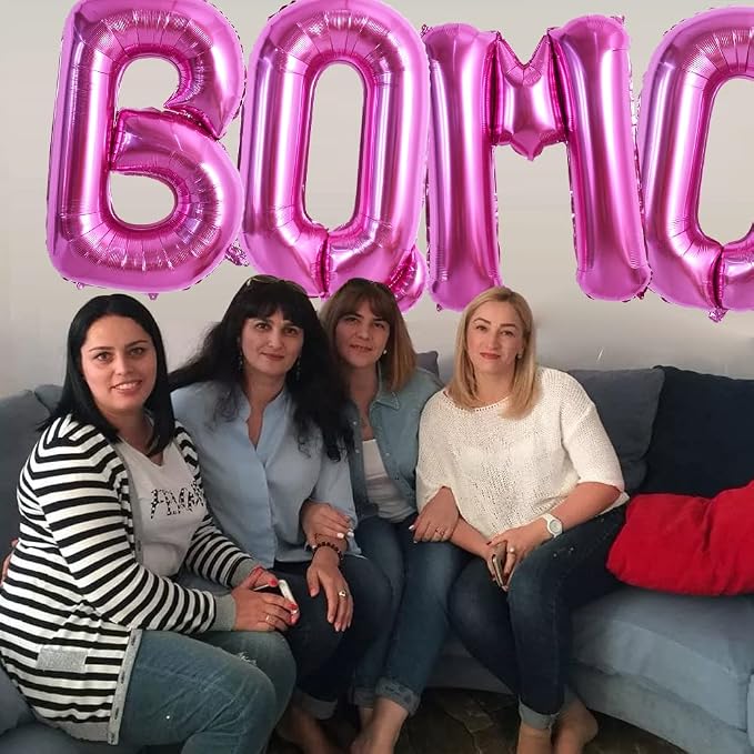 TONIFUL 40 Inch Large Rose Red Letter B Balloons Giant Hot Pink Alphabet Letter - Image 4
