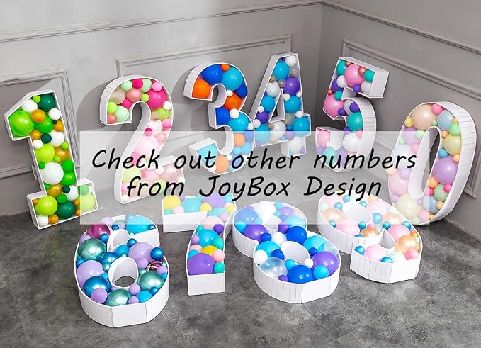 Mosaic Balloon Frame Numbers 7 Pre-Cut Large Foam Board Sign Cut-Out - Image 5