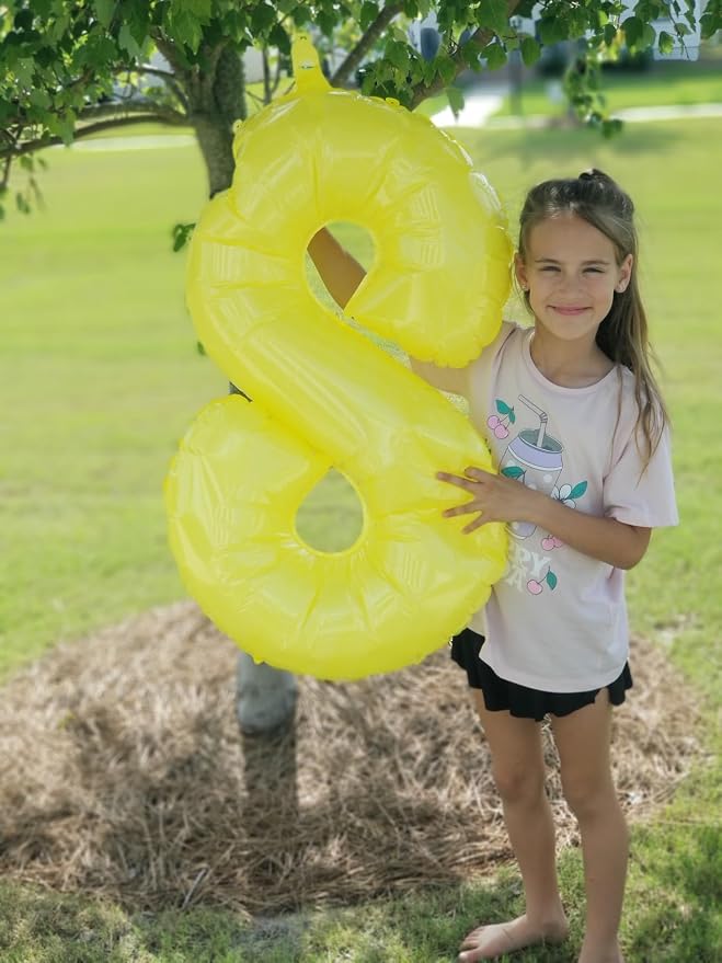 0 Balloon Number 40 Inch Yellow Balloons - Image 3