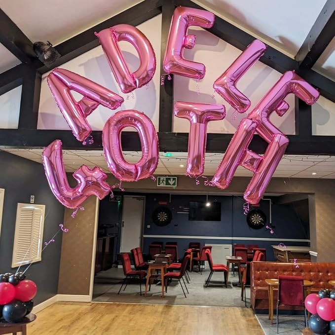 Hot Pink Letter P Balloons, P Letter Balloon 40 Inch Foil P Balloon | Hot Pink - Image 8