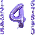 Purple Number 4 Balloon 40 Inch, Large Lavender Mylar Foil Number 4 by Unknown