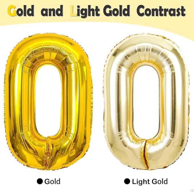 Light Gold 84 48 Balloon Numbers, 40 Inch Large 84th 48th Birthday Balloons - Image 7