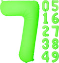 40IN Fluorescent Green Number 7 Balloons Glow In The Dark Green Balloon | by YOIOZAIZAI