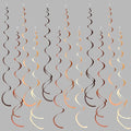 36 Pcs Brown Hanging Swirl Decorations Ombre Cream Tan Brown Felt Swirl by pinkblume