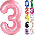 3 Balloon - Pastel Pink Birthday Number Balloons, 40 Inch Decorations | Pastel by ALPHADELTAPI