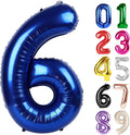 6 Balloon - Night Blue Birthday Number Balloons, 40 Inch Party Decorations | by ALPHADELTAPI