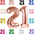 Rose Gold Number 21 Balloon 40 Inch by IWERP