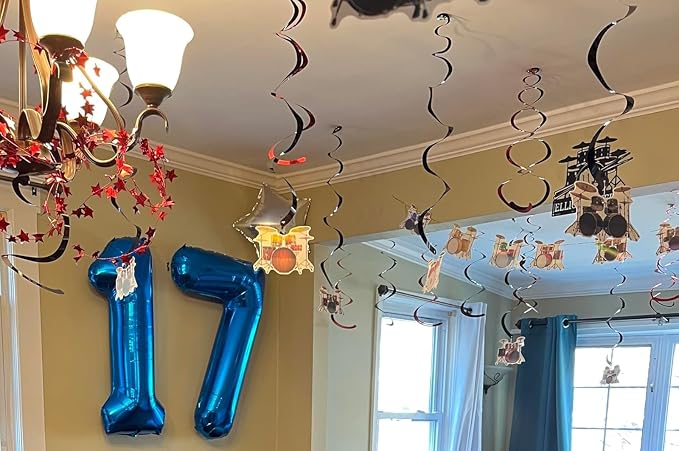27 Balloon - Metallic Blue Birthday Number Balloons, 40 Inch Decorations | - Image 3