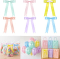 Riceshoot Pastel 24 Pcs Satin Ribbon Bows 5x7'' Self Adhesive Stick on Premade by Zuqqaaoor