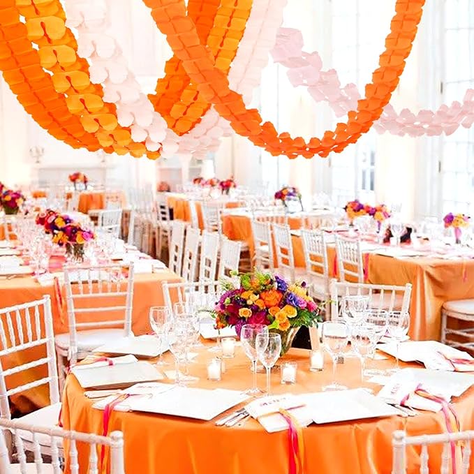 Fall-Boho Pink-Orange Groovy Thanksgiving Party-Decorations - Image 5
