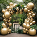 Gold Balloons Different Size 18 12 10 5in Chrome Metallic Gold Balloon Garland by Captank