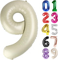 9 Balloon - Cream Birthday Number Balloons, 40 Inch Decorations Men Women | by ALPHADELTAPI