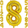 40 Inch Gold Number 8 Foil Balloon by TNCDJKPA