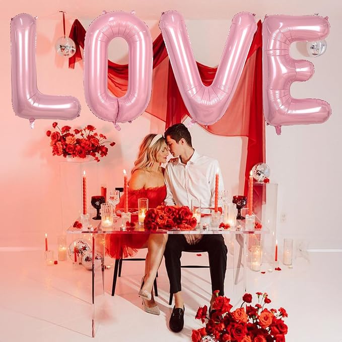 Giant Letter Y Foil Balloon Baby Pink, Pastel Pink Inflatable Word Balloon Y - Image 6