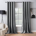 MIULEE Velvet Curtains Grey 52 x 84 Inch Length Set of 2 | Grommet Drapes by MIULEE