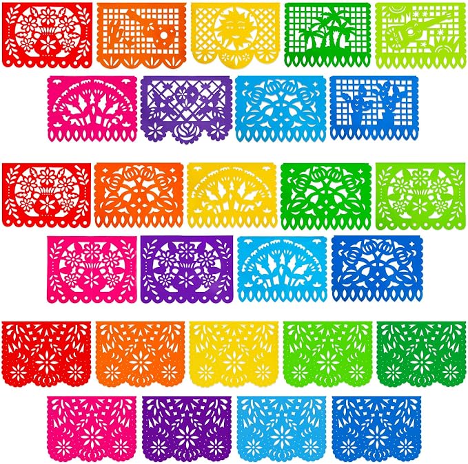DOMESTAR 3 Packs 54 FT Mexican Party Banners, Fiesta Party Decoration | Papel by DOMESTAR