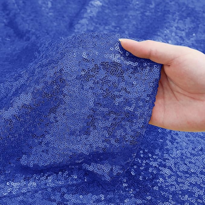 Sugargirl Royal Blue Sequin Backdrop Curtain 4FTx8FT Glitter Royal Blue - Image 7