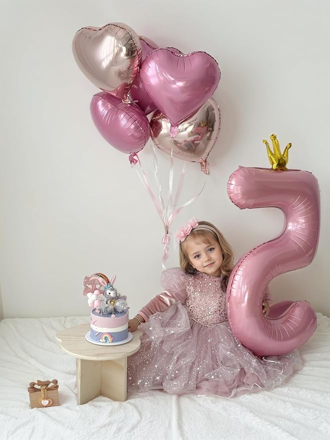 40 inch Pink Number 0 Balloon - Image 7