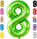 KatchOn Light Green Number 8 Balloon 40 Inch | Green Neon 8 balloon Number by KatchOn
