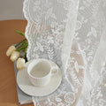 FINECITY Ivory Floral Lace Curtains by FINECITY