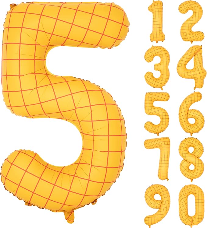 40" Matte Yellow Balloons Toy Inspired Story Theme party Supplies Digital 5 | by Exquisitehighqualitypartydecorationstomeetyoureveryneed%EF%BC%81