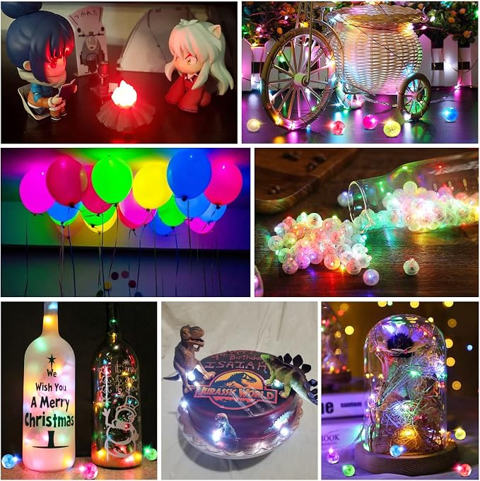 ZGWJ 100PCs Colorful Balloon Lights Mini, Battery Powered, Long Standby Time - Image 6