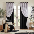 PONY DANCE 2 Layers Curtains Set, 2 Panels | Room Darkening Mix & Match Room by PONYDANCE