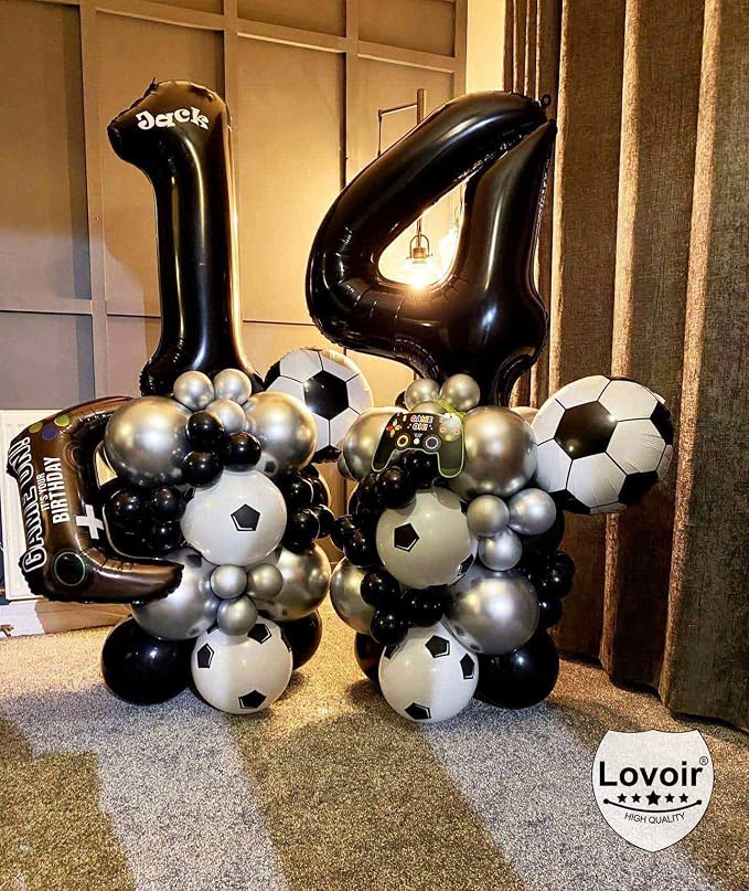 Black 19 Number Balloons, 40 Inch Giant Number 19 Balloons Foil Mylar Helium - Image 6